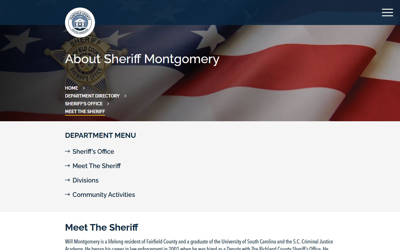 Fairfield County arrest records Sheriff Will Montgomery source