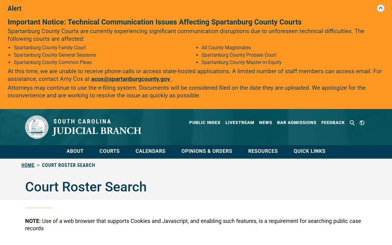 Fairfield County court records statewide court roster search