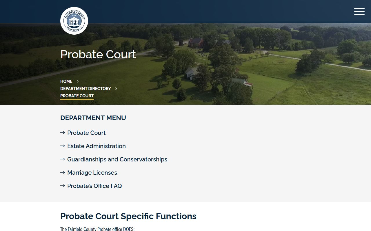 Fairfield County probate records Probate Court office page