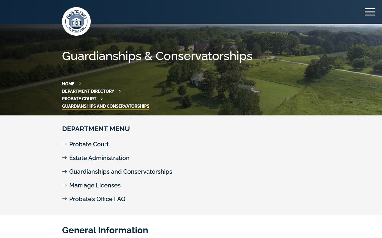 Fairfield County probate records guardianships and conservatorships